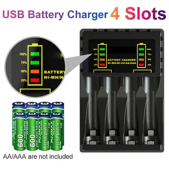 Chargeur de batterie Intelligent à 4 emplacements