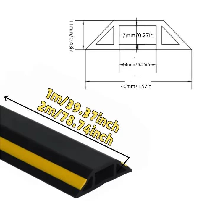 1 rouleau de protection de câble en PVC de 4 cm de large