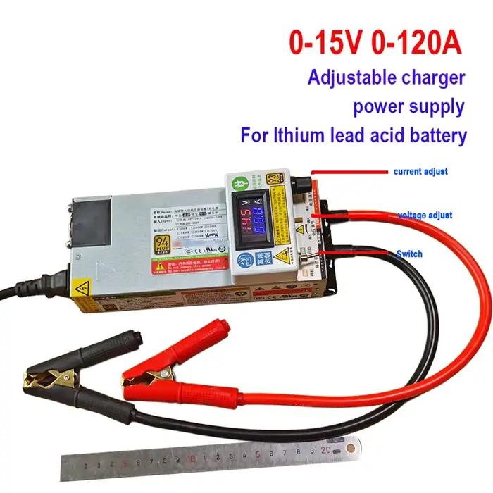 Chargeur réglable 14.6V 120A 3-15V 3-62A 12V 100A 50A