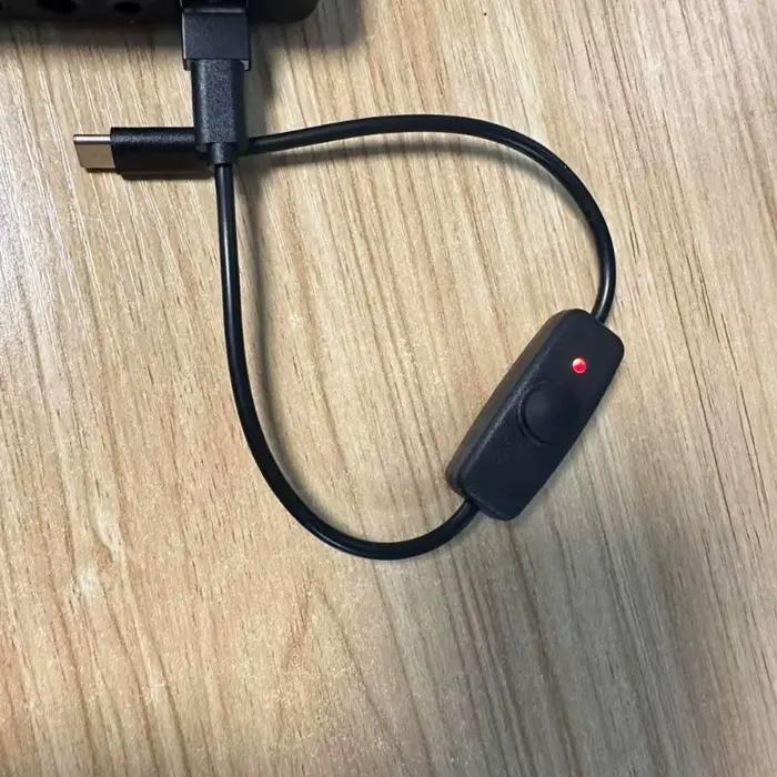 Câble USB Type C Mâle à Mâle Rapide 15W Interrupteur Marche Arrêt Polyvalent Pour Téléphones Tablette Occasions Spéciales