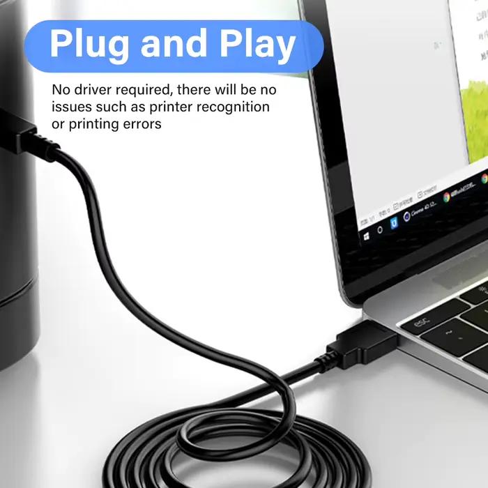 0.5m 3m 5m câble d'imprimante USB USB A à B 2.0 a-mâle à B-mâle cordon