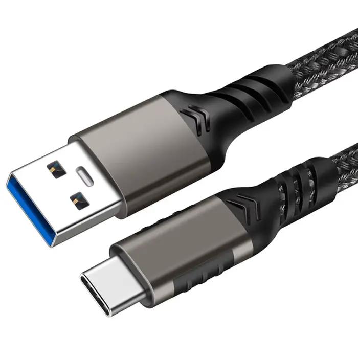 USB3.2 10Gbps USB Type C câble USB A à C 3A 60W QC3.0 charge rapide pour Samsung NVMe disque dur externe Android données tresse 2M
