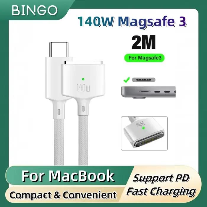 Câble de charge rapide PD 140W type-c vers Magsafe 3 pour MacBook Pro 2023(M2