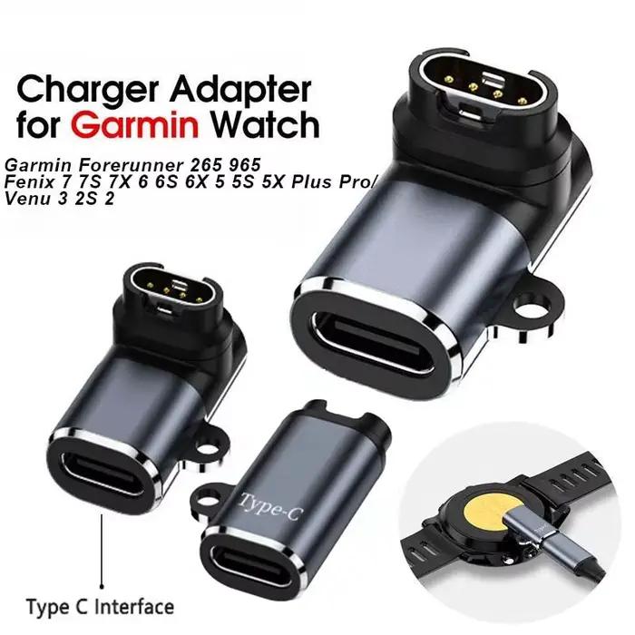 Pour Garmin Fenix 7 7X 5S 6 6X 6S PRO Forerunner 955 965 Chargeur USB-C Adaptateur