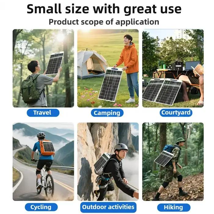 Chargeur solaire portable étanche double USB 5V à charge rapide