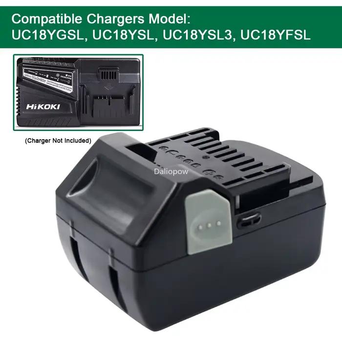 BSL1860 BSL1840 6.0Ah/8.0Ah 18V Li-ion batterie Rechargeable pour Hitachi/HiKOKI outil électrique DS18DBL WH18DBDL