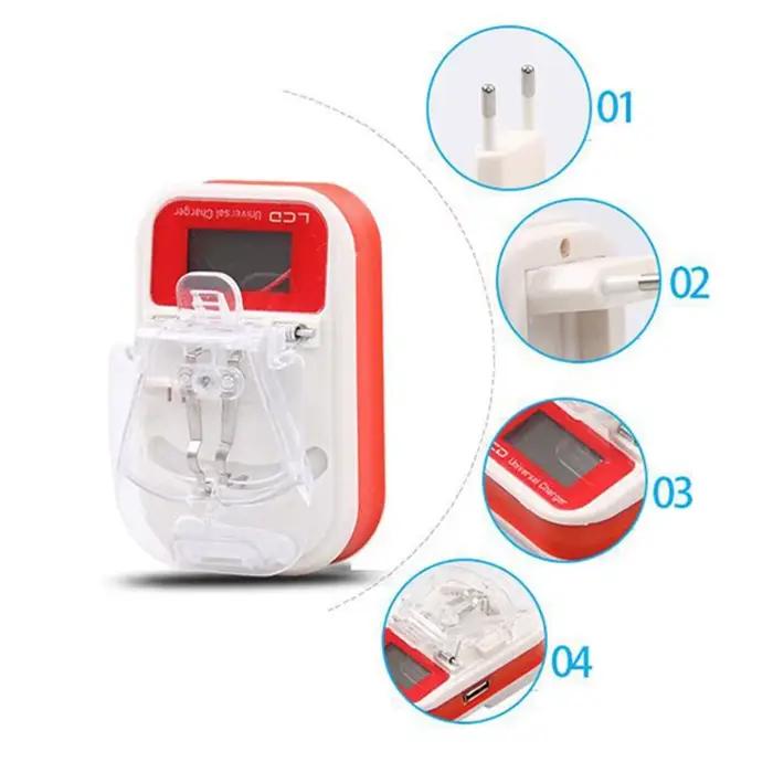 Chargeur USB Universel avec Écran LCD Adaptateur de Charge pour Batteries Li-ion Occasions Spéciales Voyage Déplacement Usage Polyvalent