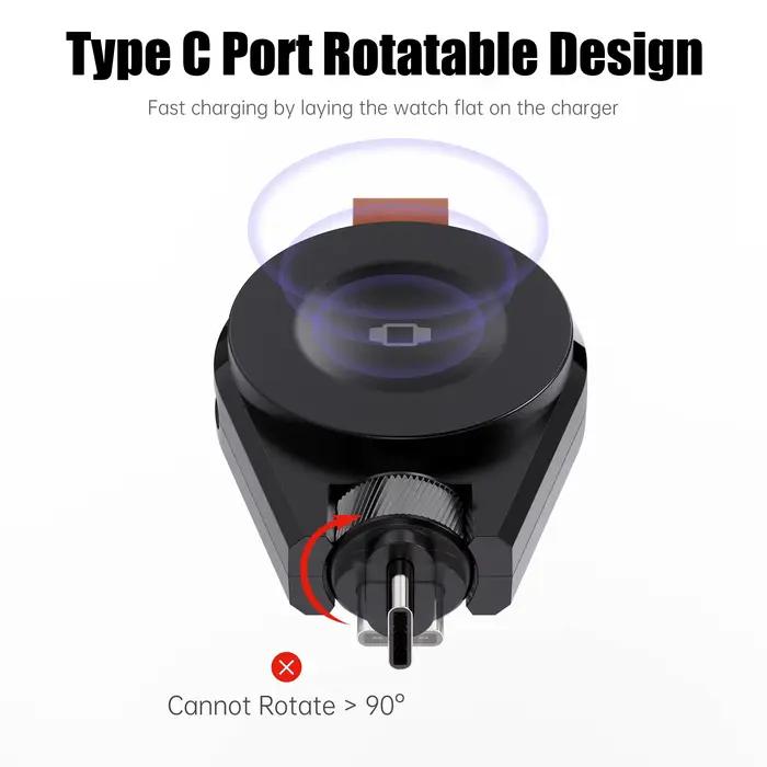 Chargeur sans fil Portable pour Apple Watch série 9/8/UItra/7/6/5/4/3/2/SE 5W
