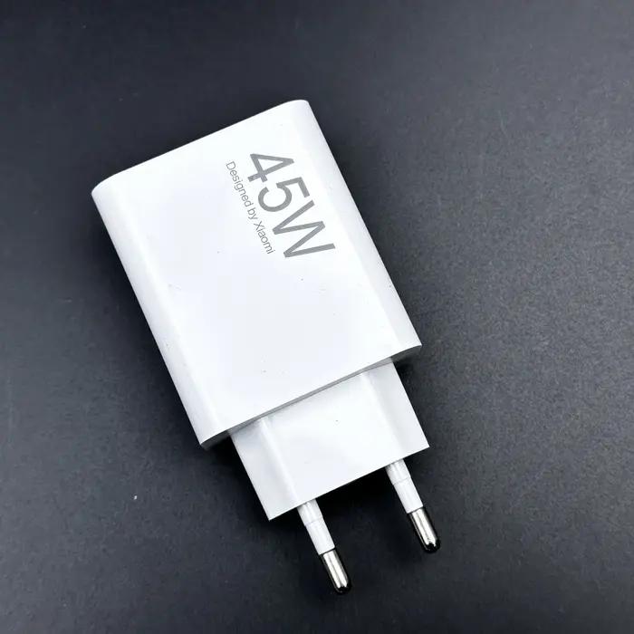 Chargeur Xiaomi 45 watts EU avec câble 6A pour Redmi Note 15 14 13 Pro Mi