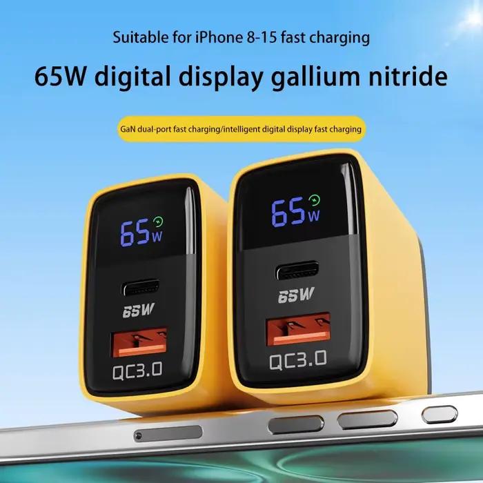 Xiaomi 65W chargeur rapide PD QC3.0 USB Type C 2 ports