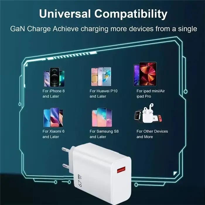 Chargeur Turbo 67W pour Xiaomi 15 Mi 14 13T 12T 13 Ultra Pro Redmi Note 12 11 13 Pro Poco X5 F5 Pro