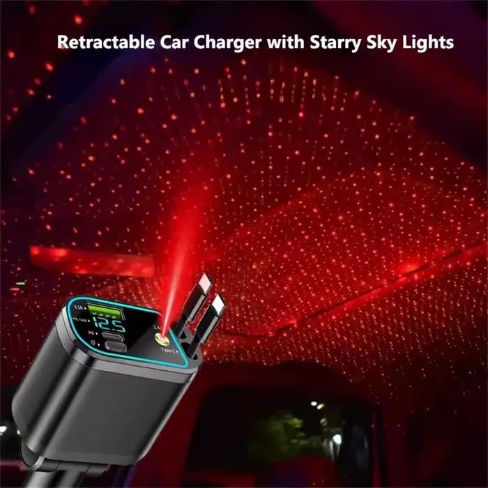 Chargeur de voiture rétractable 4 en 1