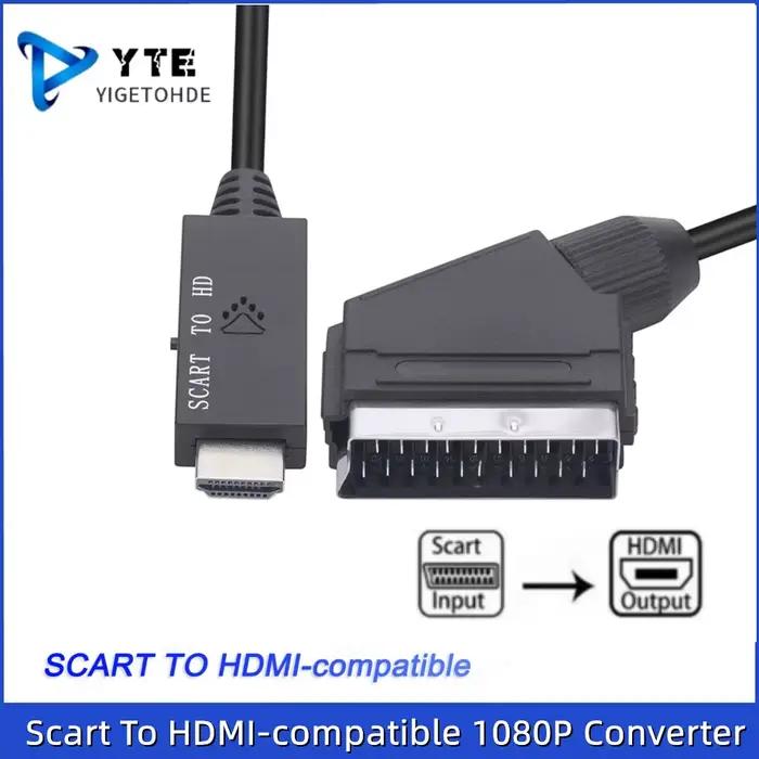 Câble convertisseur SCART vers HDMI pour HDTV/DVD adaptateur audio-vidéo haute qualité occasions spéciales