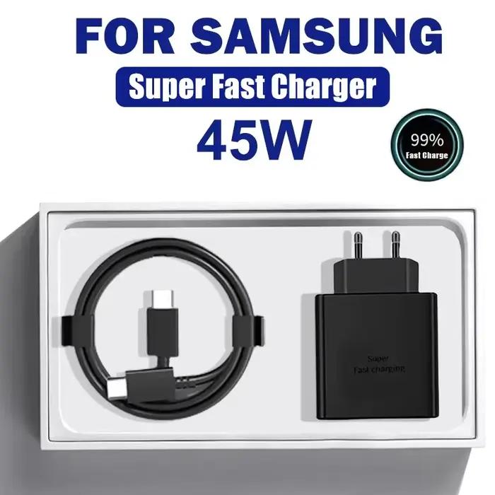 Chargeur Super Rapide 45W PD pour Samsung Galaxy S24 Ultra S23 S22 S21 Plus Note10 A54 A34 5A