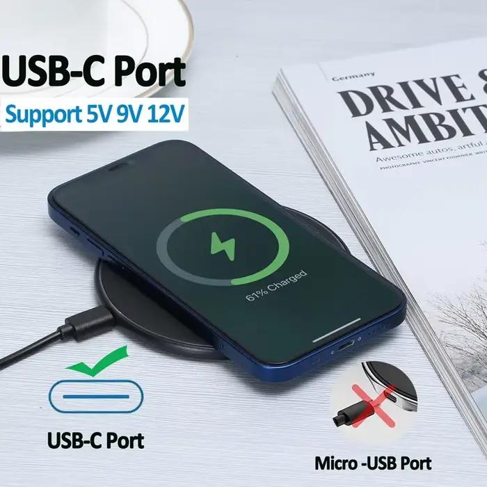 Chargeur sans fil 30W pour iPhone 17 16 15 14 13 12 X XR XS Max 8