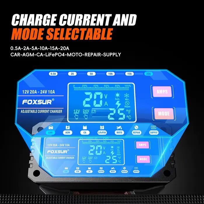 Chargeur de batterie portable intelligent pour voiture et moto