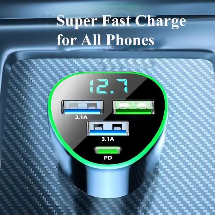 Chargeur de téléphone de voiture USB Type C