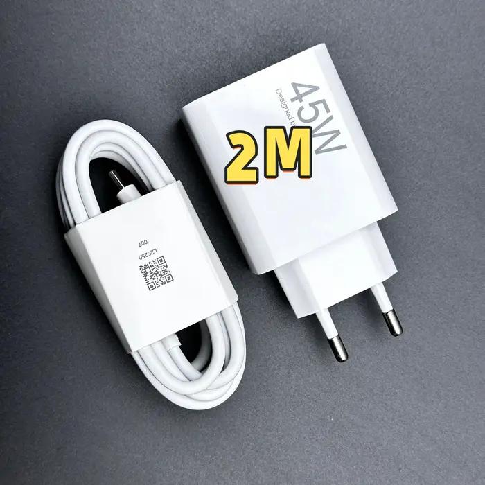 Chargeur Xiaomi 45 watts EU avec câble 6A pour Redmi Note 15 14 13 Pro Mi