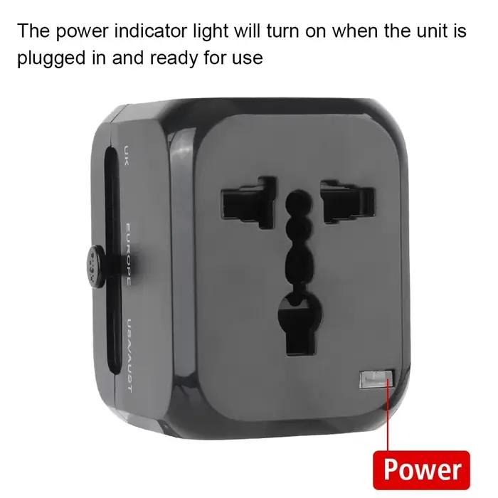 Adaptateur de chargeur mural tout-en-un - Prises US EU UK AU avec 2 USB et 1 Type C