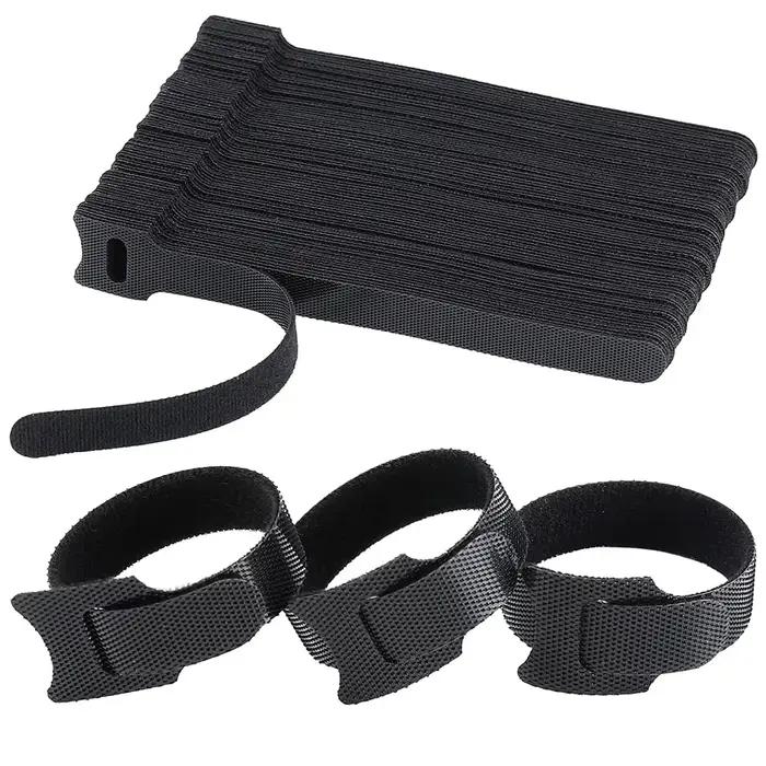 Gestion du fil des écouteurs et de la souris, attaches de câble amovibles, attaches de câble en nylon, sangles de bande de cerceau de boucle réutilisables, évaluateurs, 100 pièces
