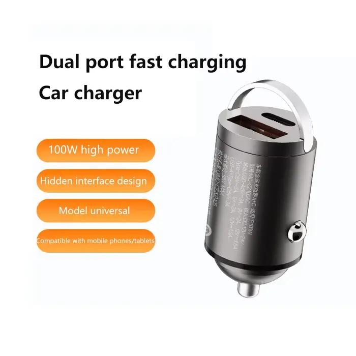 Chargeur de voiture 100W double Port adaptateur de Charge Super rapide