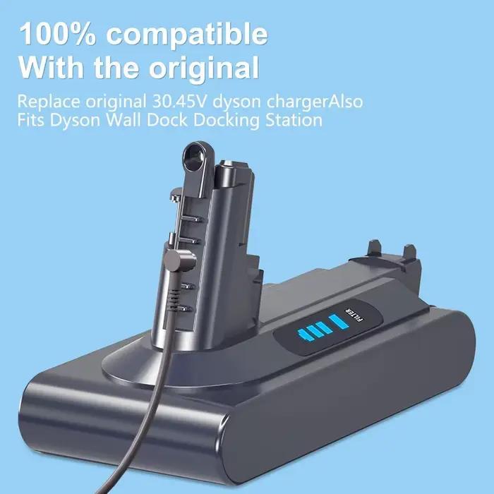 Chargeur de remplacement 30.45V pour Dyson série V10/V11/V12/V15 et SV12-SV22