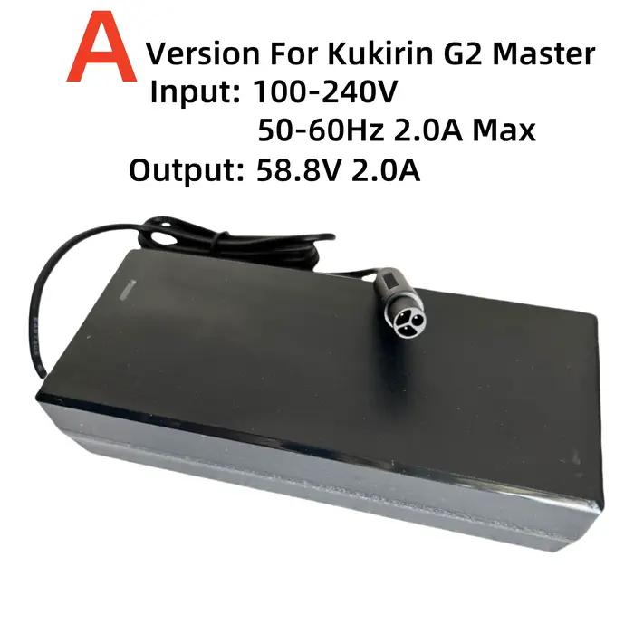 Chargeur lithium 58,8V 2,0A d'origine pour trottinette électrique Kukirin G2 Master, pièces de rechange pour chargeur de batterie Kugoo Kirin G2master
