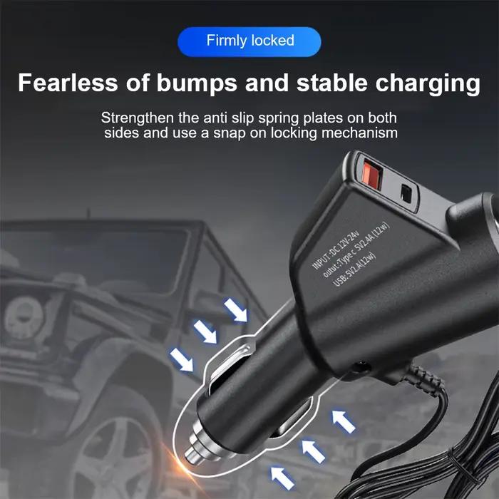 Chargeur de voiture à affichage numérique avec technologie de charge rapide QC3.0 et PD Type-C pour smartphones et tablettes, compatible avec 12V-24V, charge rapide universelle pour occasions quotidiennes et cadeaux spéciaux