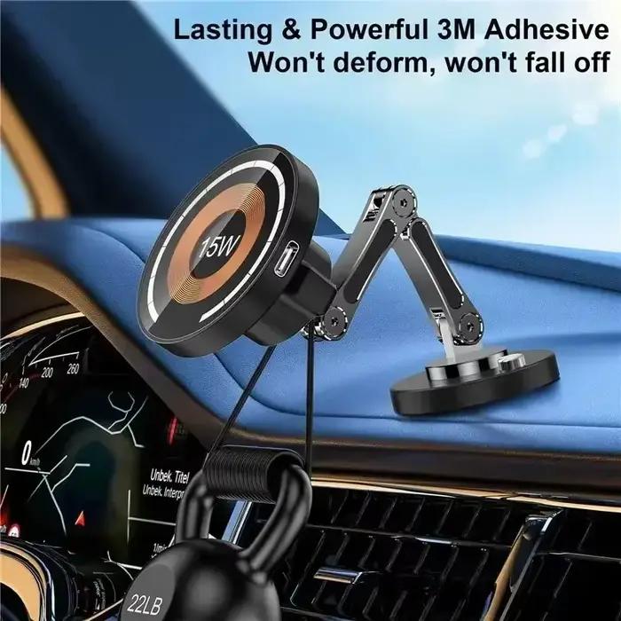 Support de charge magnétique sans fil pour voiture pour iPhone 17 16 15 14 Pro Max