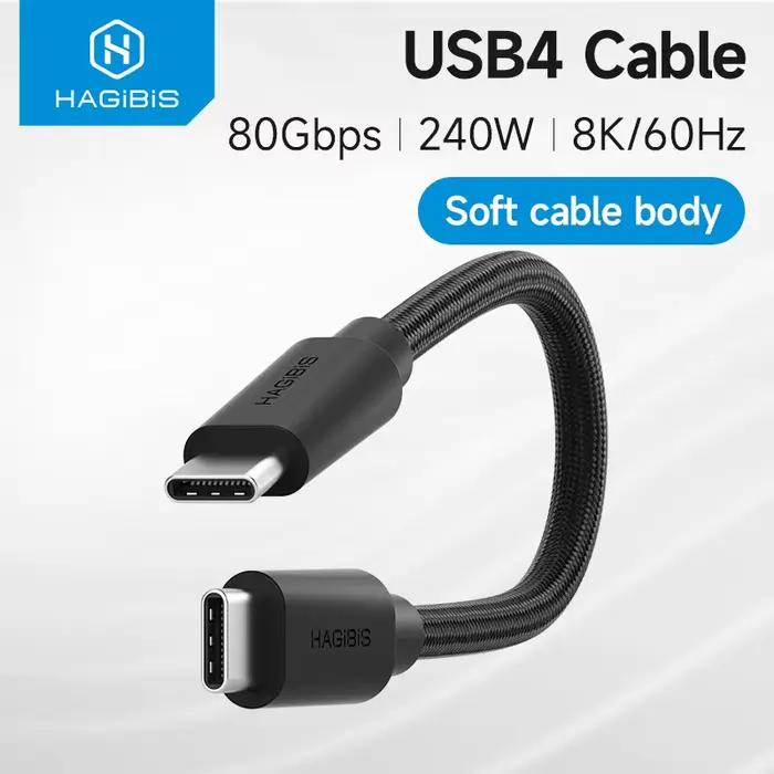 Hagibis câble USB4 prise verticale USB C vers USB C