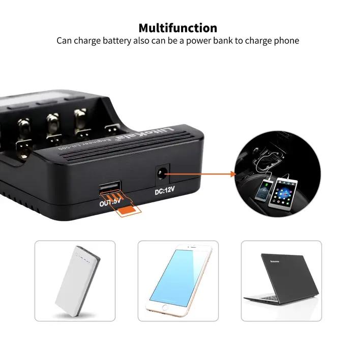 Chargeur de batterie universel intelligent LiitoKala LII-500 avec écran LCD pour Li-ion Ni Mh AA AAA 10440 14500 16340 17335 17500 18490 17670 18650