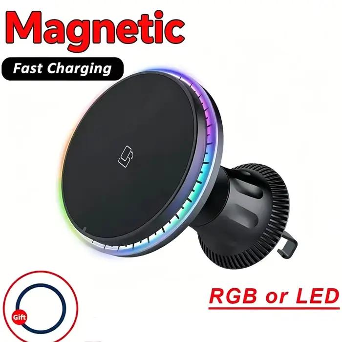 Chargeur magnétique sans fil RGB pour voiture