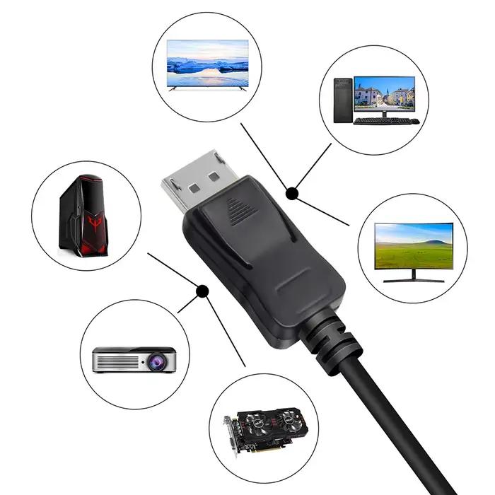 Câble DisplayPort 1.2 tressé pour moniteurs et ordinateurs portables - Haute résolution 4K 60Hz pour expérience visuelle supérieure