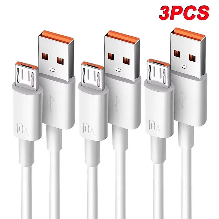 NNBILI 3 pièces 10A câble Micro USB vitesse charge rapide cordon USB pour Samsung Galaxy S7 S6 PS4 MP3 TV androïde téléphones câbles de données 1M