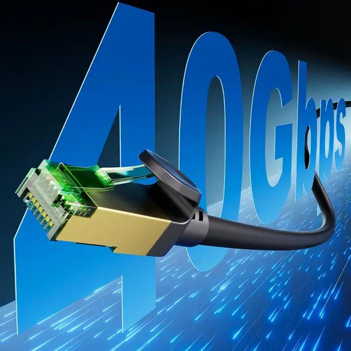 Patchtek Cat8 Lan 40G RJ45 câble Ethernet réseau 0.2 M-20 M SSTP 28AWG paires torsadées 2000 Mhz Internet Lan cordon pour ordinateurs portables PS