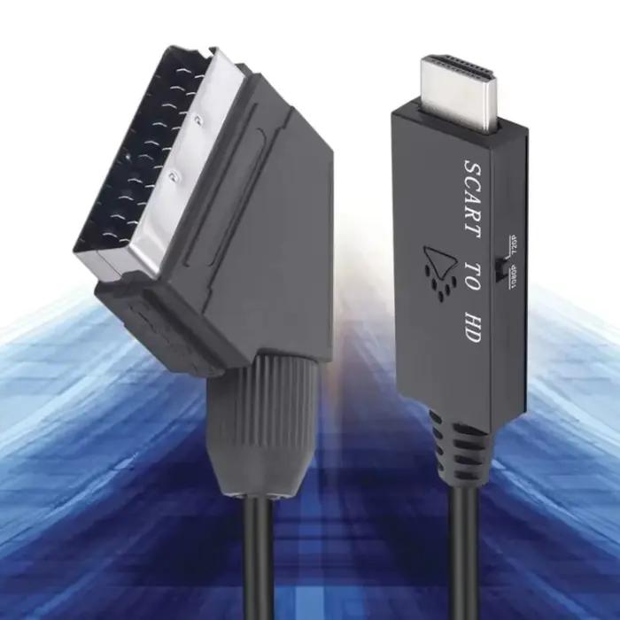 Câble convertisseur SCART vers HDMI compatible