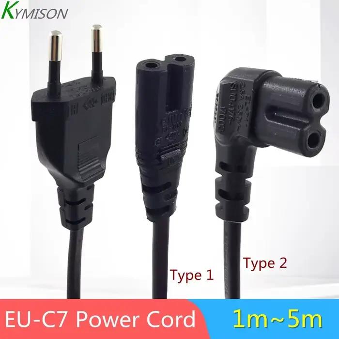 Câble d'alimentation KYMISON CEE vers CEI pour électronique grand public, 3m ou 5m, compatible avec Samsung, Philips, Sony, TV LED, variété de couleurs