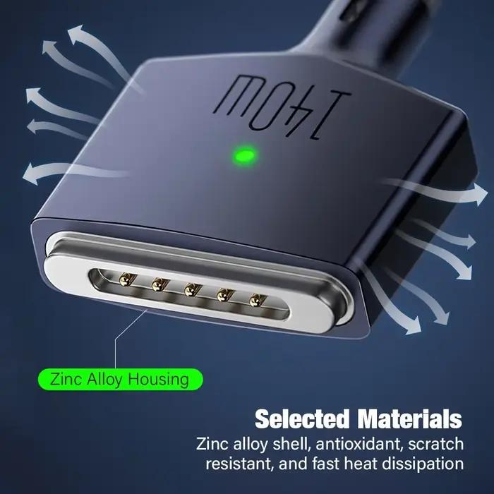 Câble de charge rapide PD 140W type-c vers Magsafe 3 pour MacBook Pro 2023(M2
