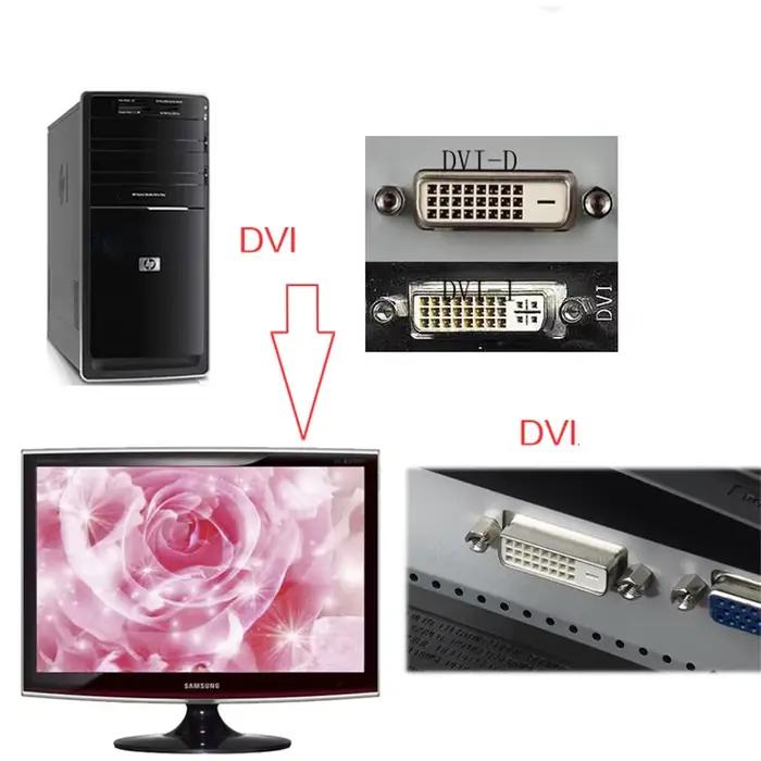 45cm DVI-D 24 + 1 Vidéo Numérique Câble Court DVI pour Ordinateur Moniteur