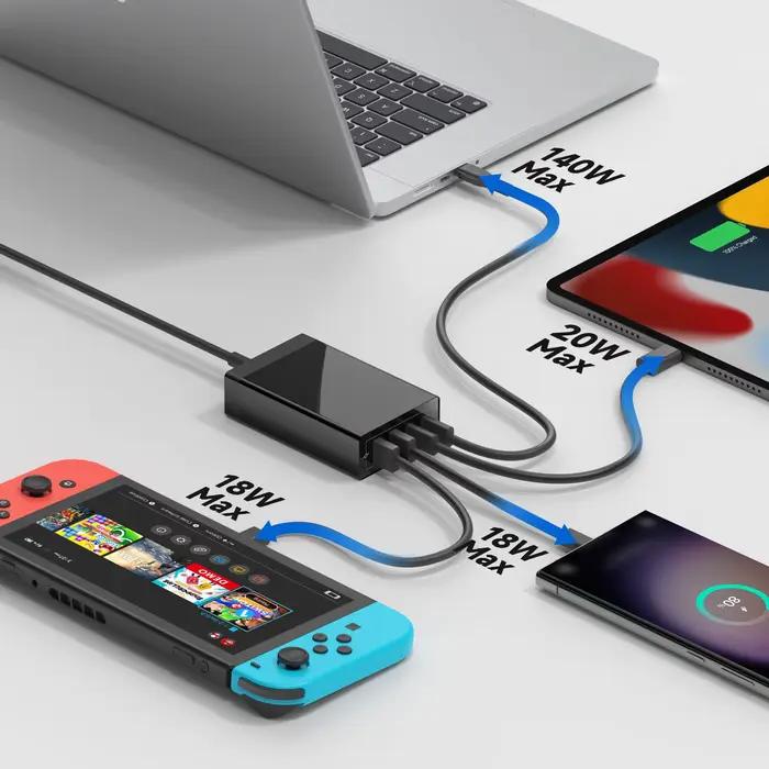 PD 140W 65W 4 ports USB C TYPE-C chargeur de voiture 12V-24V Laguna allume-cigare charge rapide pour Dell Bali Macbook