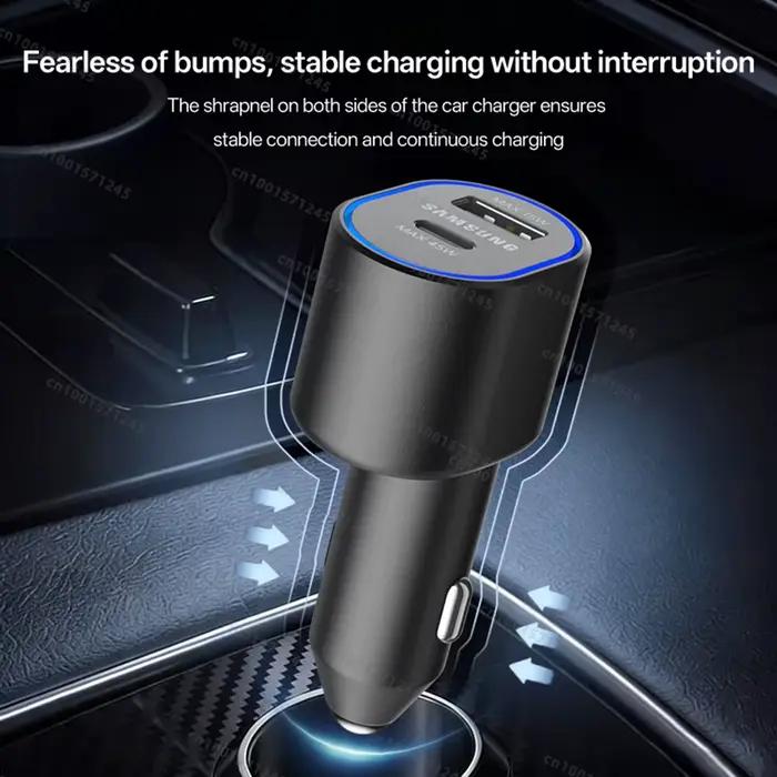 Chargeur de voiture original SAMSUNG 45W Type C double USB 60W