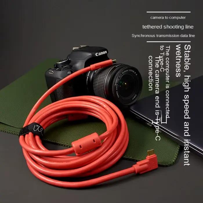 Câble USB-C vers USB-C pour appareil photo 3m 5m 8m pour Canon EOS R RP SONY A7m3 R3 A7R4 – Câble de prise de vue en liaison avec l'ordinateur