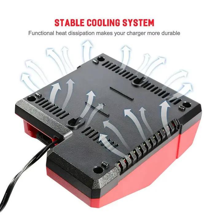 Remplacer le chargeur Li-Ion rapide 3A 12V 14V 18V adapté pour Milwaukee M12-18C batterie Lithium-Ion multi-tension double Port M12 M18