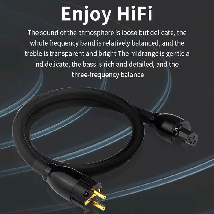 Câble d'alimentation HIFI YYAUDIO 6N OFC en cuivre pur pour amplificateurs et haut-parleurs occasions spéciales