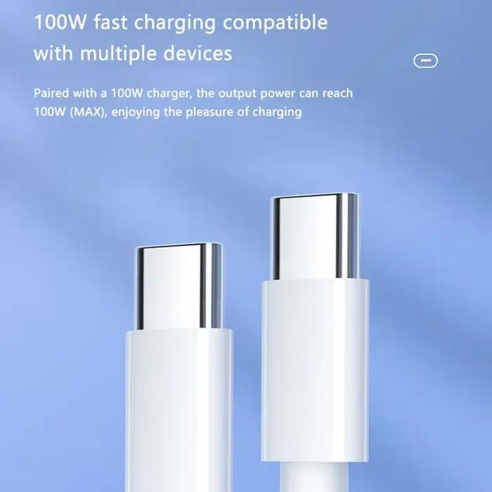 Câble USB Type C vers USB C 100W/5A PD Charge rapide Chargeur Fil
