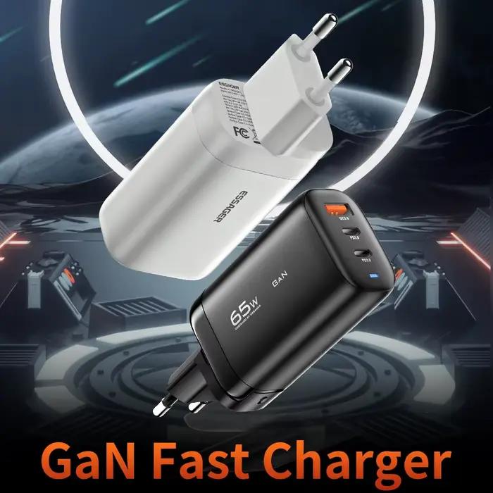 Essager 65W GaN USB Type C chargeur pour ordinateur portable PPS 45W 25W Charge rapide pour Samsung Xiaomi Realme mobile iPhone15 14 13 Pro téléphone
