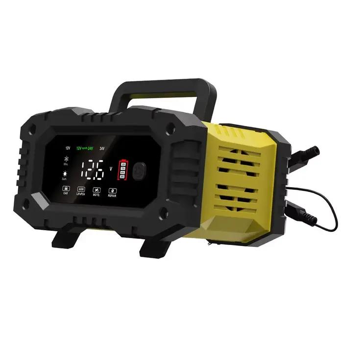 FOXSUR 20A/10A chargeur de batterie de moto de voiture 12V/24V