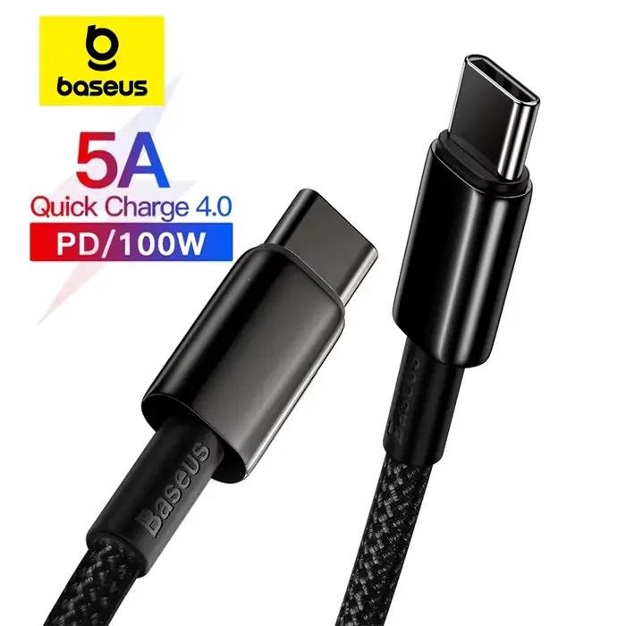 Bas192.- Câble USB de type C PD 100W pour recharge rapide