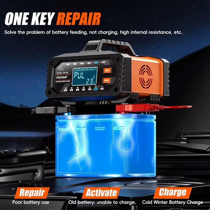 Chargeur de batterie portable intelligent pour voiture et moto