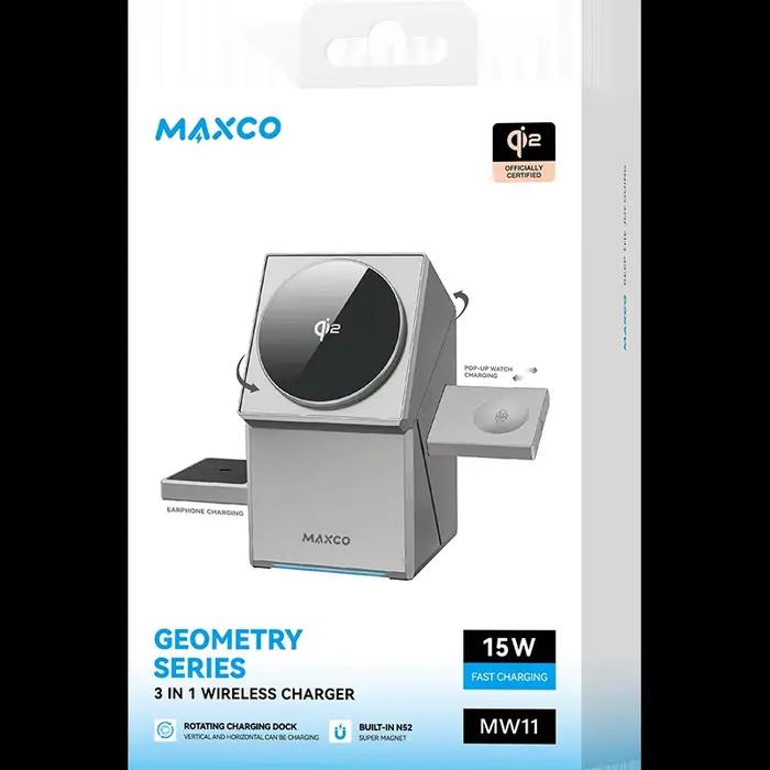 Chargeur sans fil Qi2 3 en 1 avec station d'accueil Cube magique à rotation automatique pour IPhone 16/15/14 Pro Max